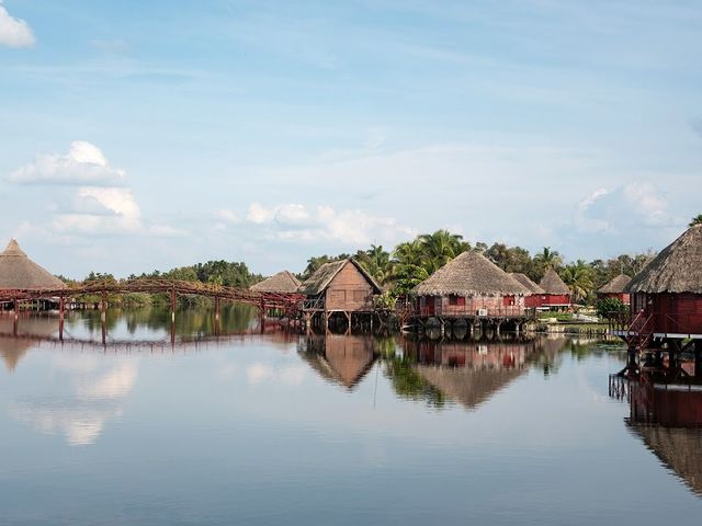 Guama Tourist Park panoramic view, Zapata Peninsula, Matanzas, Cuba.