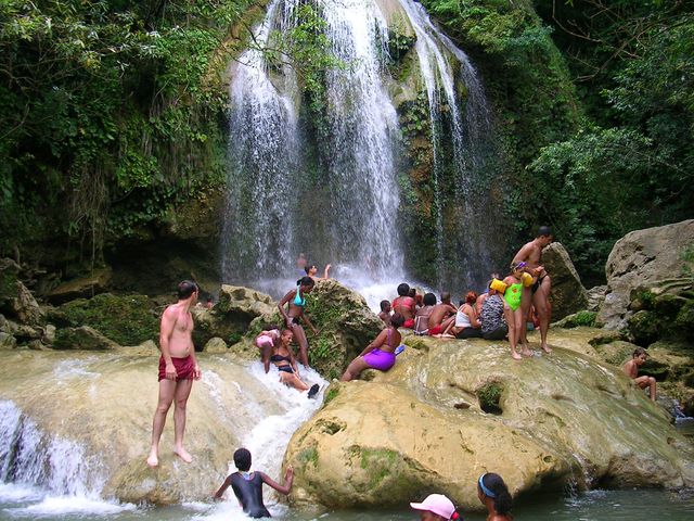 El Salto waterfall, Soroa natural park, Artemisa, Cuba. MOTORCYCLE TOUR ONE DAY IN SOROA & LAS TERRAZAS.