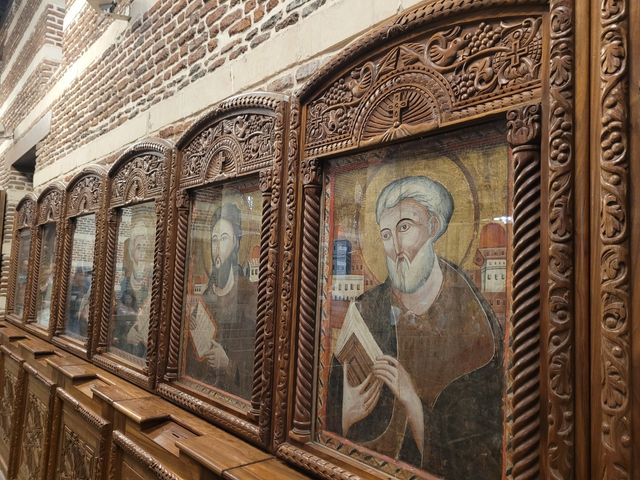 Saint George's Church interior view, Coptic Quarter, Cairo, Egypt.
