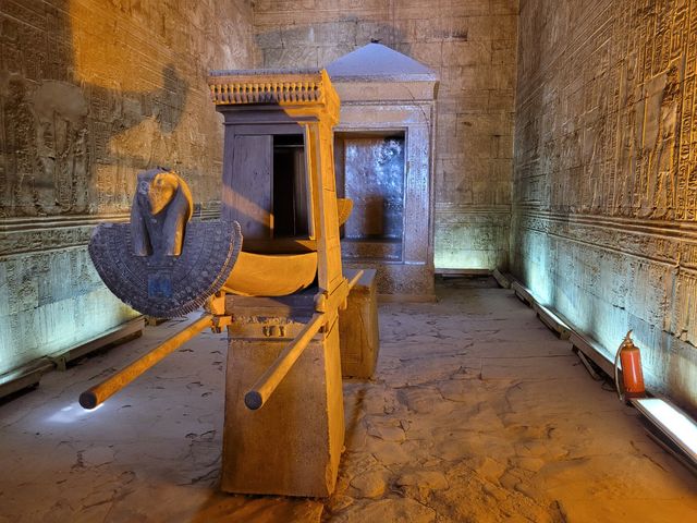 Temple of the God Horus panoramic view, Edfu, Egypt.