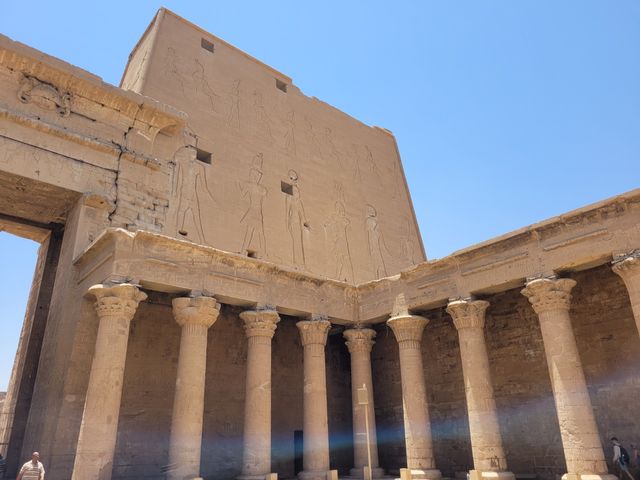 Temple of the God Horus panoramic view, Edfu, Egypt.