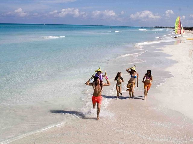 Varadero beach panoramic view, Matanzas, Cuba. MOTORCYCLE TOUR FROM HAVANA TO PLAYAS DEL ESTE & VARADERO.