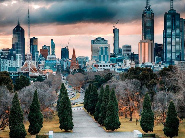 Melbourne city panoramic view, Melbourne, Australia.