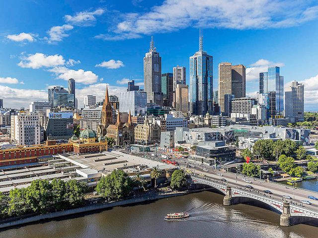 Melbourne city panoramic view, Melbourne, Australia.