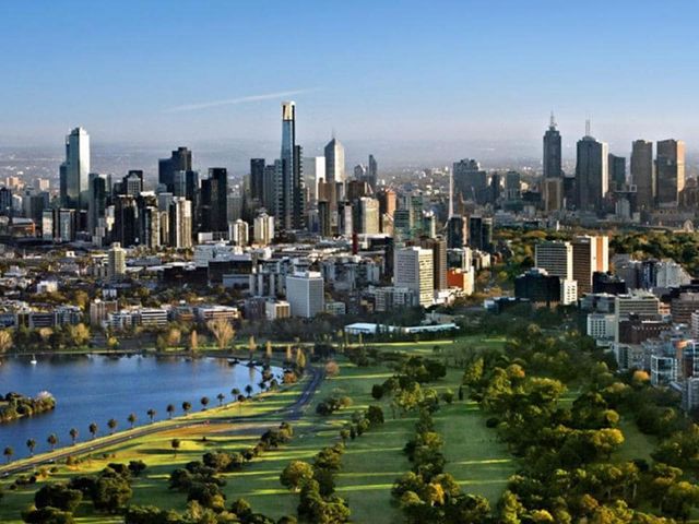 Melbourne city panoramic view, Melbourne, Australia.
