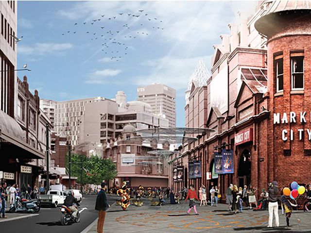 The main market of Sydney panoramic view, Sydney, Australia.