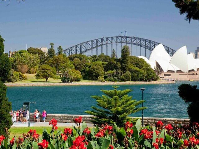 Sydney Harbour Bridge and the Opera house panoramic view, Sydney, Australia.