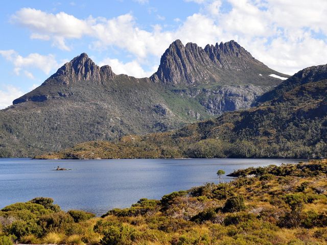 Lake St. Clair national park panoramic view, Tasmania, Australia.