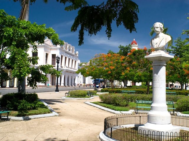 José Martí central park panoramic view, Cienfuegos city