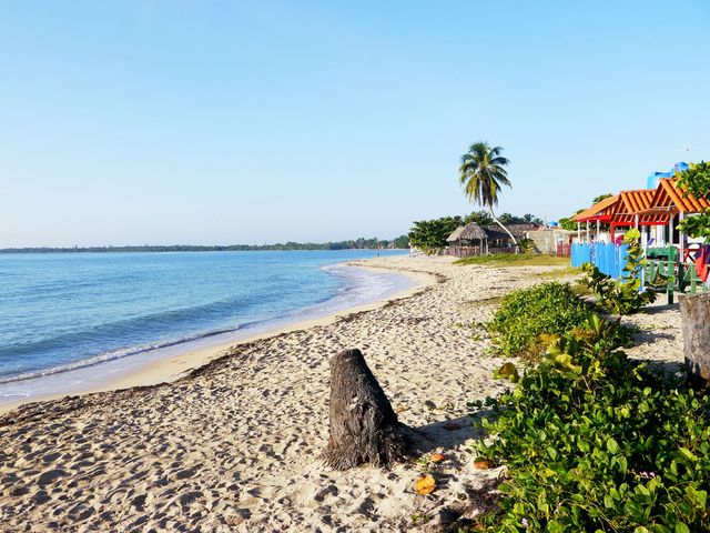 Playa El Caletón panoramic view, Playa Larga, Matanzas, Cuba.
