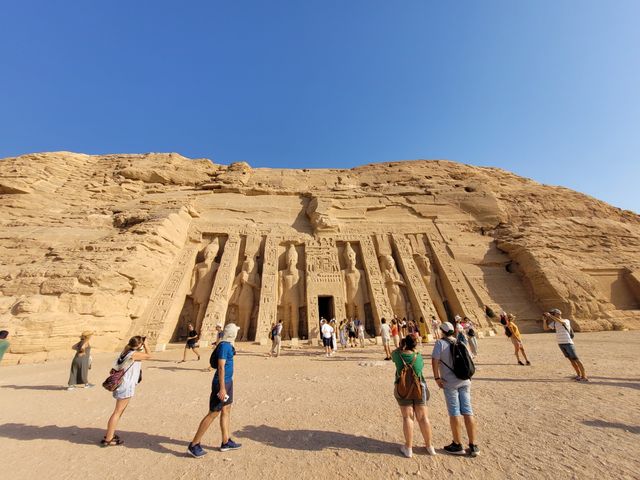 Temple of Abu Simbel panoramic view, Egypt.