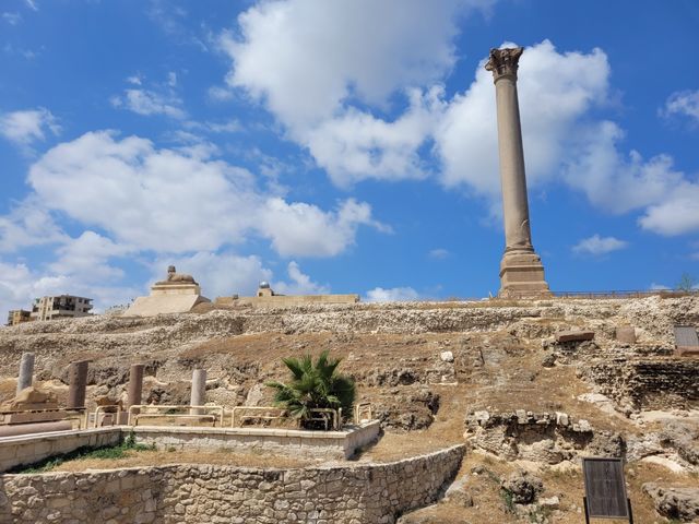 Temple of Pompeius's Pillar, panoramic view, Alexandria, Egypt.