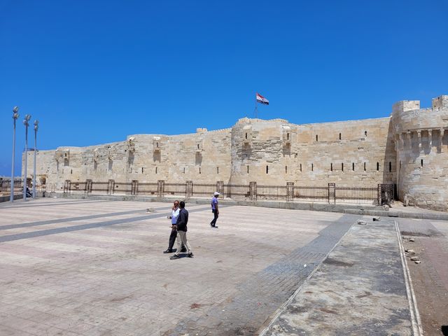 Qaytbay Castle  panoramic view, Alexandria, Egypt.