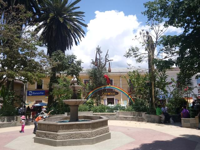 Coroico. Church and Main Square