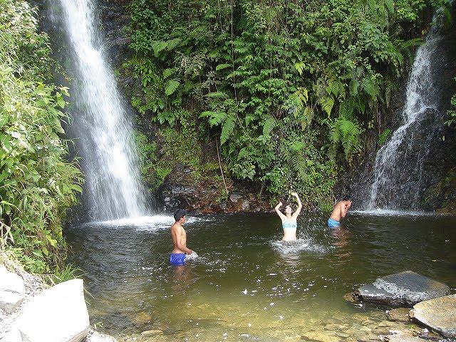 Coroico. The three waterfalls