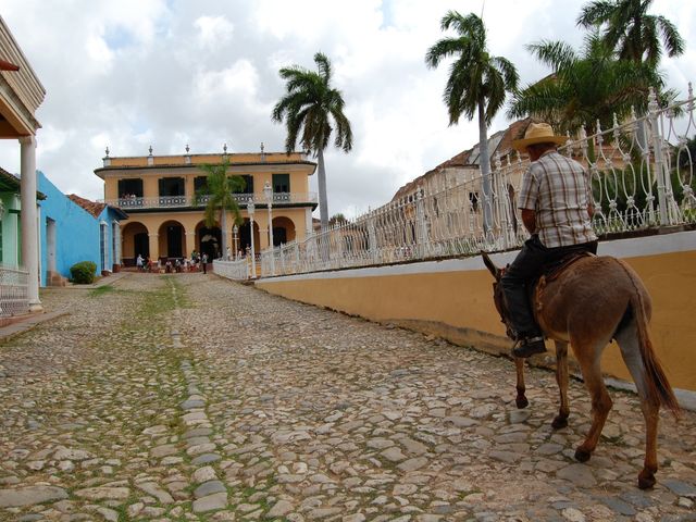 Romantic museum at Trinidad mayor square panoramic view