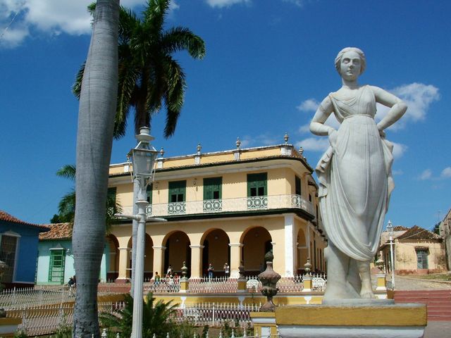 Romantic museum at Trinidad mayor square panoramic view