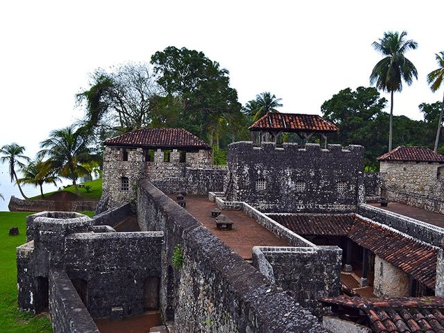 Castillo de San Felipe panoramic view, Río Dulce, Guatemala