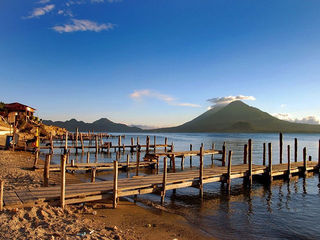 Atitlan lake panoramic view, Guatemala