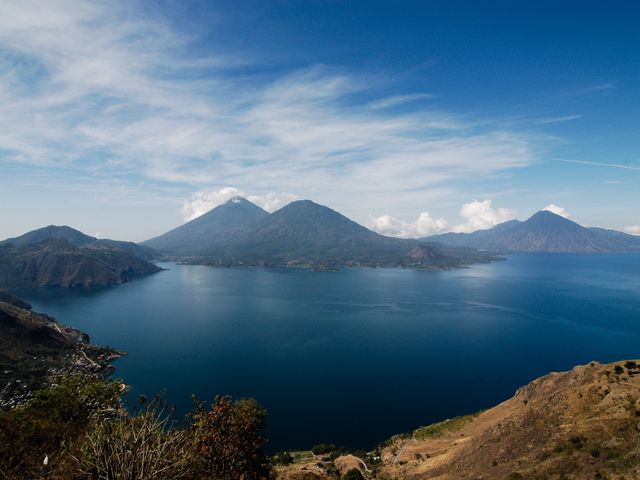 Atitlan lake panoramic view, Guatemala