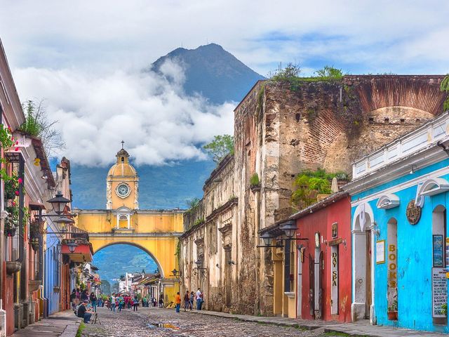 Antigua Guatemala old city panoramic view, Guatemala