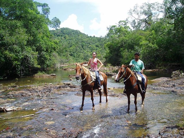 Horseback riding at Caye Caulker, Belize