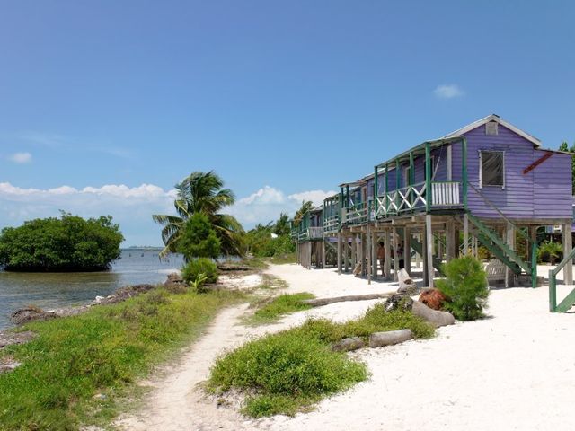 Caye Caulker beach panoramic view, Belize