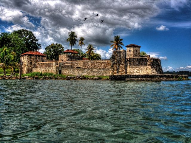 Castillo de San Felipe panoramic view, Río Dulce, Guatemala