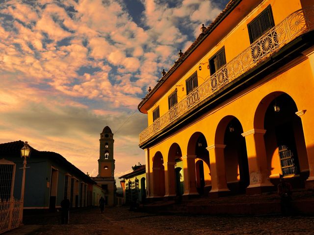 Sunset at Trinidad Old City, Sanctí Spíritus, Cuba.
