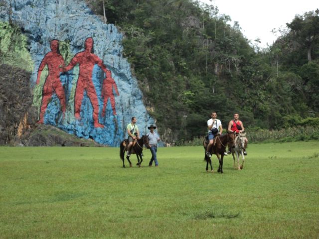 The Prehistory Mural panoramic view, Viñales Valley, Viñales, Pinar del Río, Cuba.