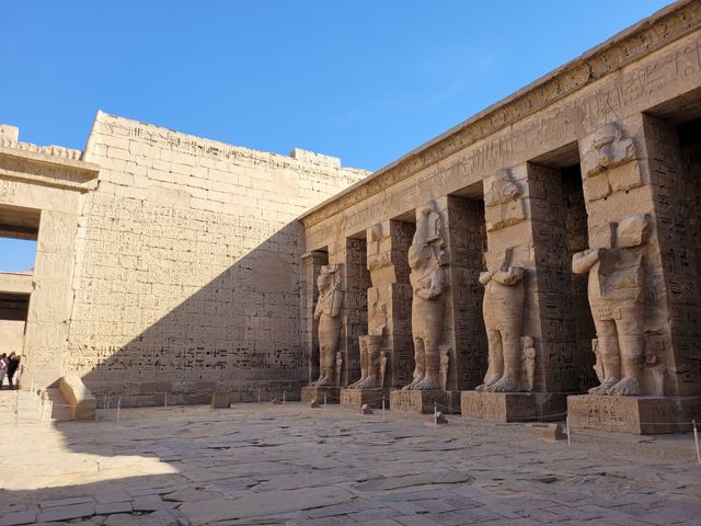 The Medinet Habu Temple panoramic view, Luxor, Egypt.