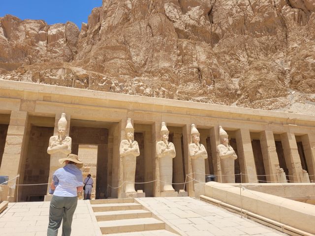 Temple of Queen Hatshepsut panoramic view, Luxor, Egypt.