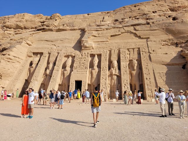 Temple of Abu Simbel panoramic view, Egypt.