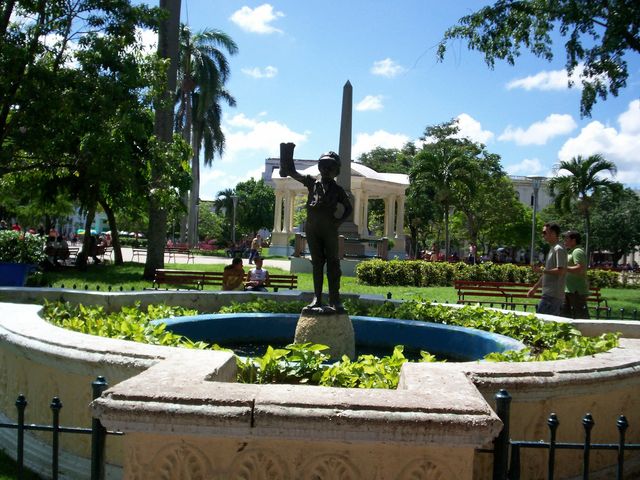 Leoncio Vidal central park panoramic view, Santa Clara city