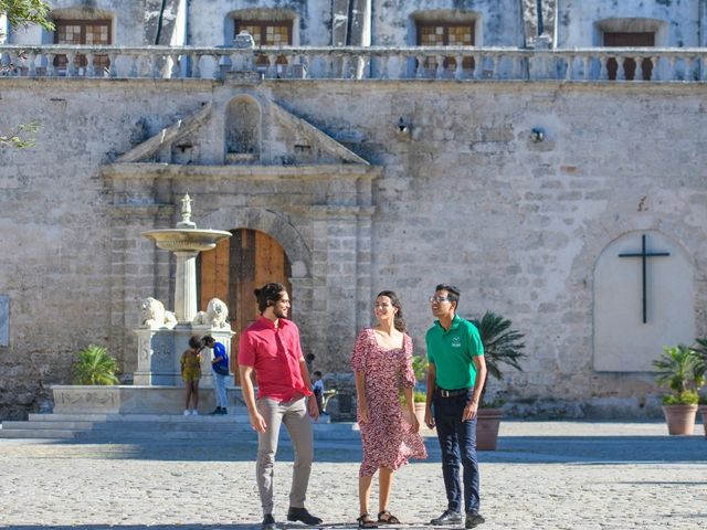 The San Francisco de Asis square panoramic view, Old Havana, Havana, Cuba.