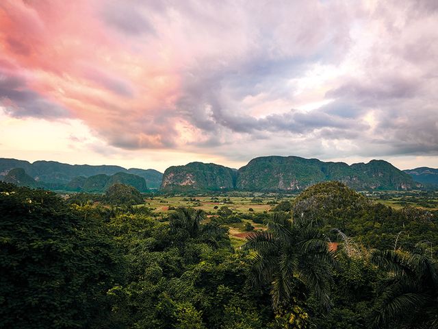 The Viñales Valley panoramic view, Viñales, Pinar del Río, Cuba.