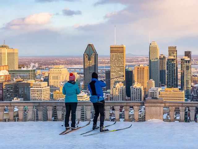 Mont Royal in Montreal city panoramic view, MONTREAL, Quebec province, Canada.