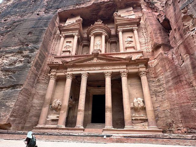 Petra Archaeological Site panoramic view,  one of the world's most famous archaeological sites, Jordan. 