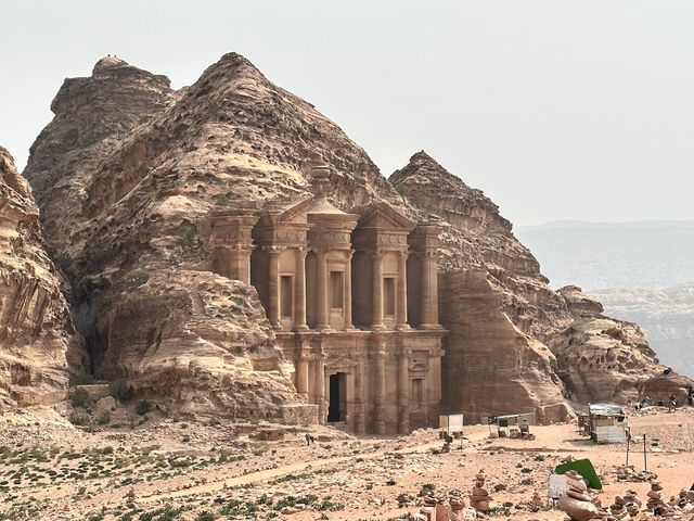Petra Archaeological Site panoramic view,  one of the world's most famous archaeological sites, Jordan. 