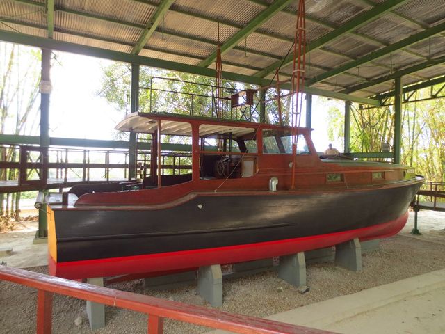 Ernest Hemingway’s Pilar boat at Finca Vigía museum, Havana city