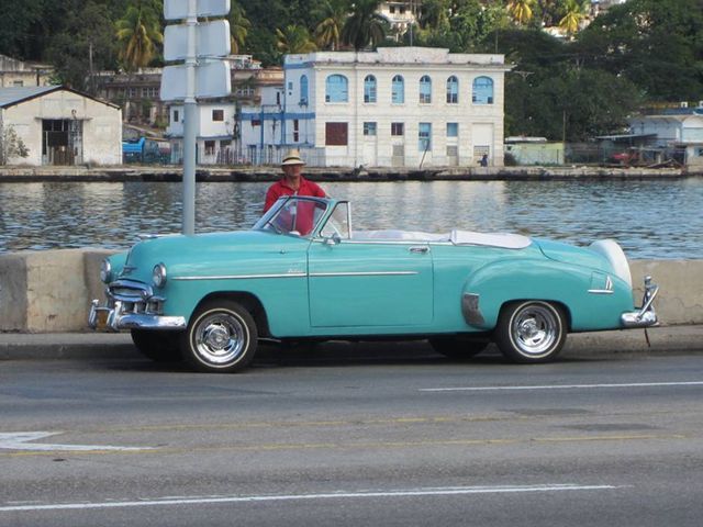 American classic cars in Havana old city