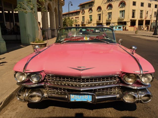 American classic cars in Havana old city