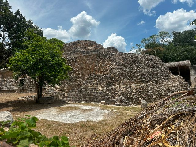 Archaeological site of Itzamatul panoramic view, Izamal, Yucatan, Mexico.