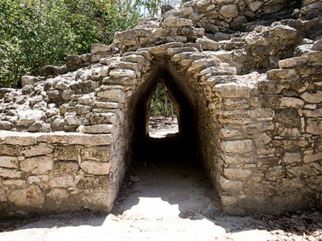 Cobá archaeological site panoramic view, Yucatan, Mexico.