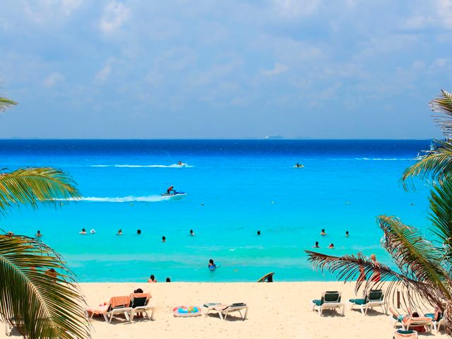 Playa del Carmen panoramic view, Quintana Roo, Mexico.