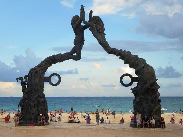 Playa del Carmen panoramic view, Quintana Roo, Mexico.
