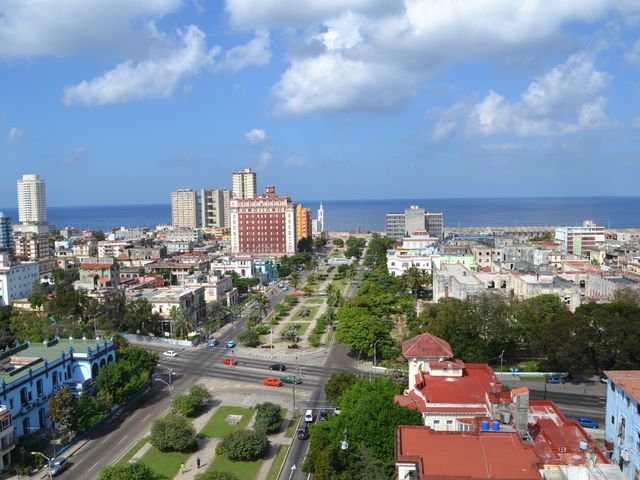 El Vedado town panoramic view, Havana, Cuba.