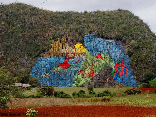 The Prehistory mural panoramic view, Viñales, Pinar del Río, Cuba.