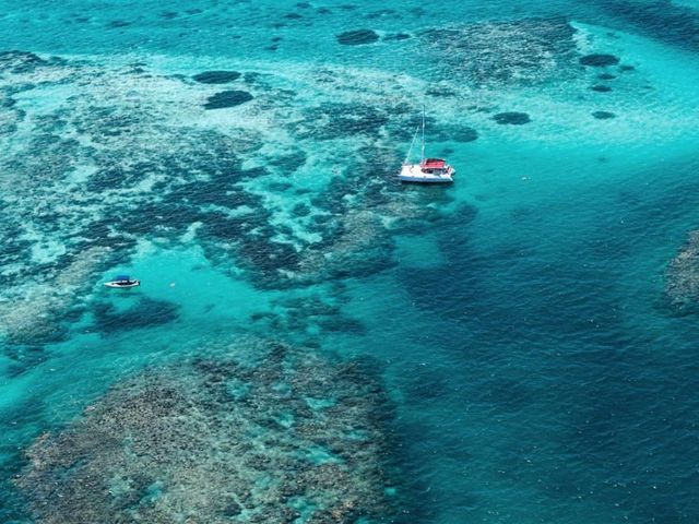 The Coral Reef in Island of Mauritius panoramic view, Mauritius, Africa.