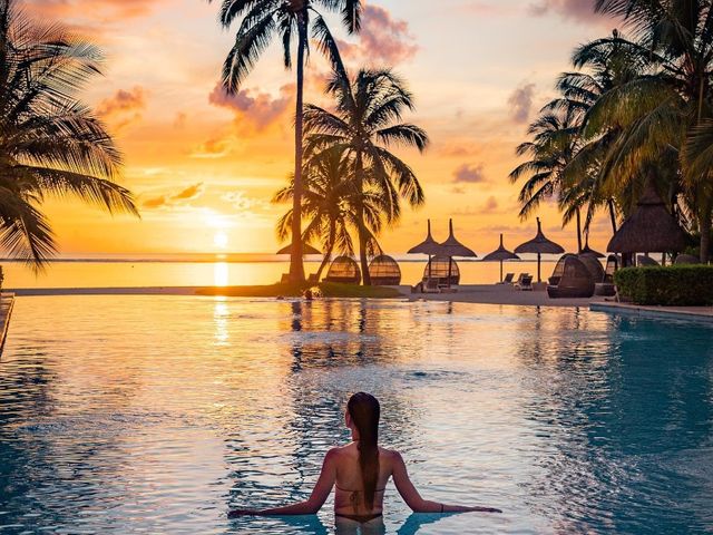 Island of Mauritius panoramic view, Mauritius, Africa.